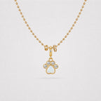 TaleClasp Opal Paw Print Crystal Accent Gold Tone Charm - image 4