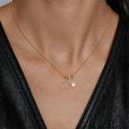 TaleClasp Opal Paw Print Crystal Accent Gold Tone Charm - image 1