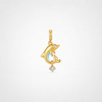 TaleClasp Ocean Glow Dolphin Charm - Gold - image 0